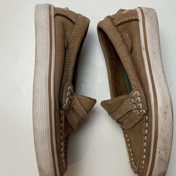Superga • Tan Suede Loafers - Picture 4 of 9